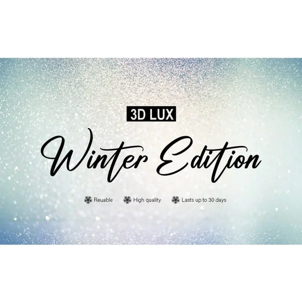 NEW EBIN New York 3D Lux Winter Edition in Dazzling Gala Glue On Nail 24pc Set